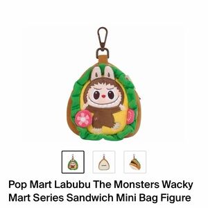 Pop Mart Labubu The Monsters Wacky Mart Series Sandwich Mini Bag Figure
